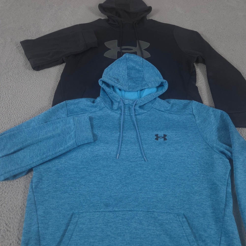 LOT OF 2 Under Armour Hoodie Mens XXL Multi UA Icon Armour Fleece Twist Pullover